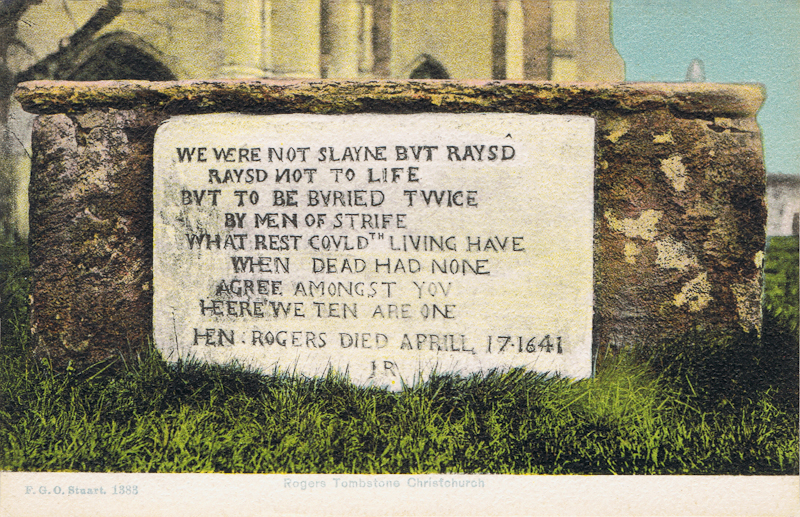 Rogers Tombstone, Christchurch