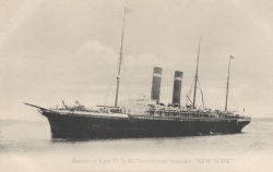   American Line U.S.M. Twin-Screw Steamer "New York"