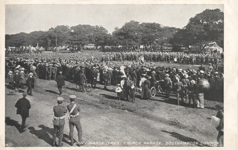   Army Manoeuvres, Church Parade, Southampton Common